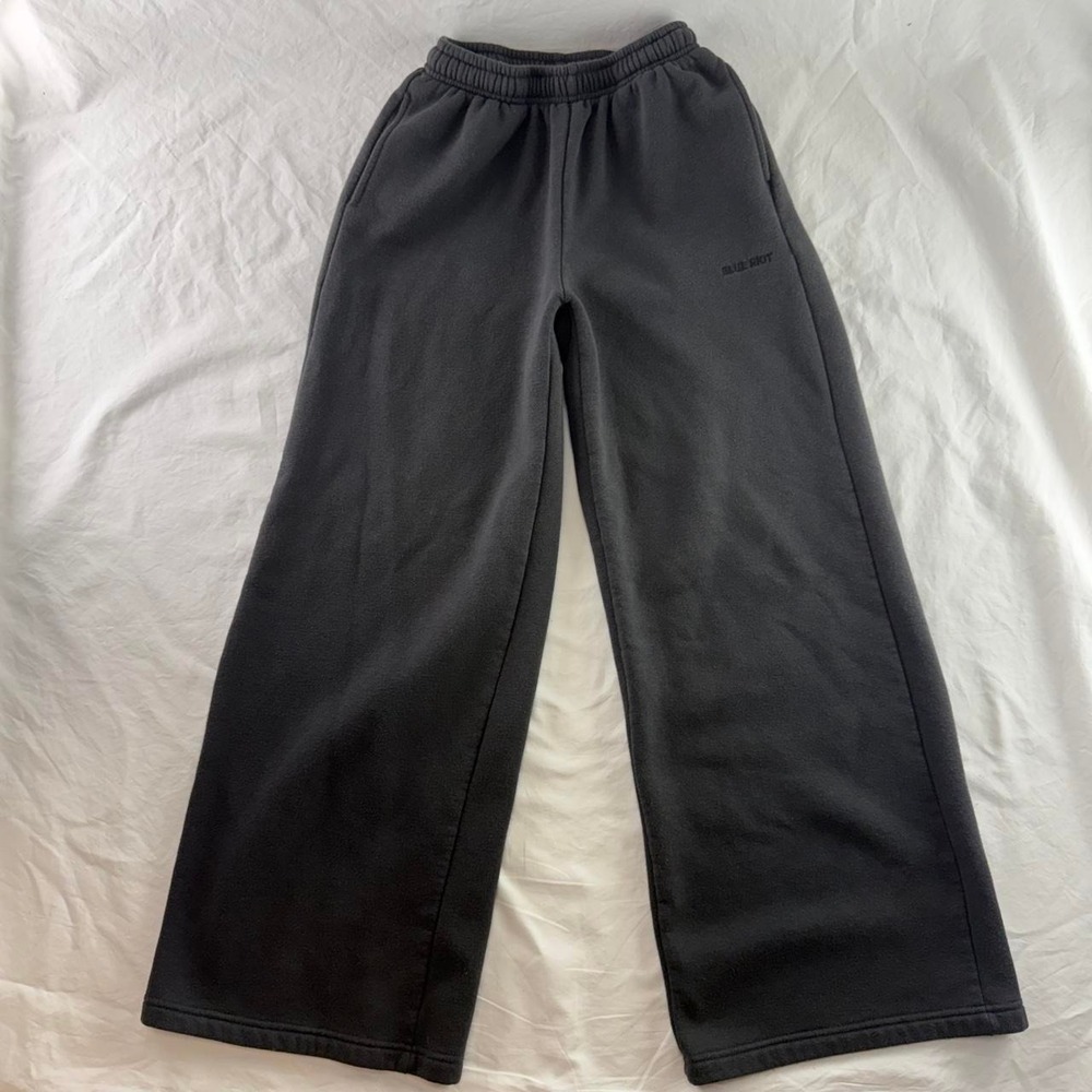 Beach Riot Wide Leg Sweatpants Grey Womens S Athleisure Loungewear